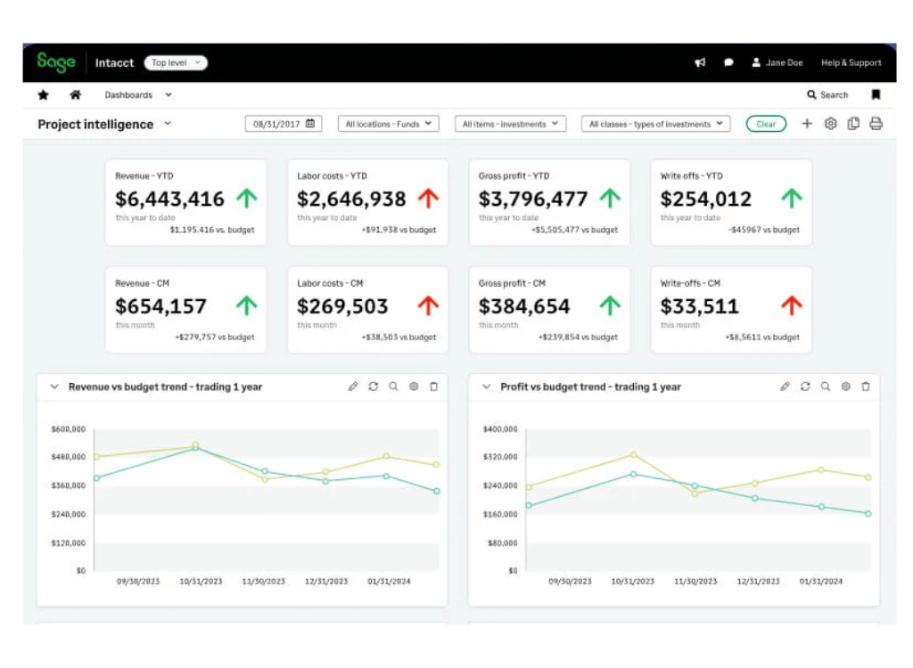 Sage Intacct is a cloud financial management platform